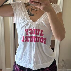 Juicy Couture Vintage Tee pink white XL